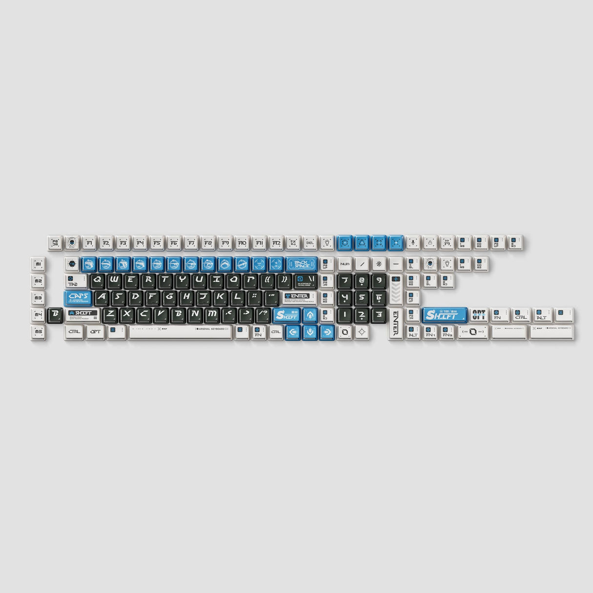 Arsenal - Nuclear Power Shine-through Dye-Sub PBT Keycap Set