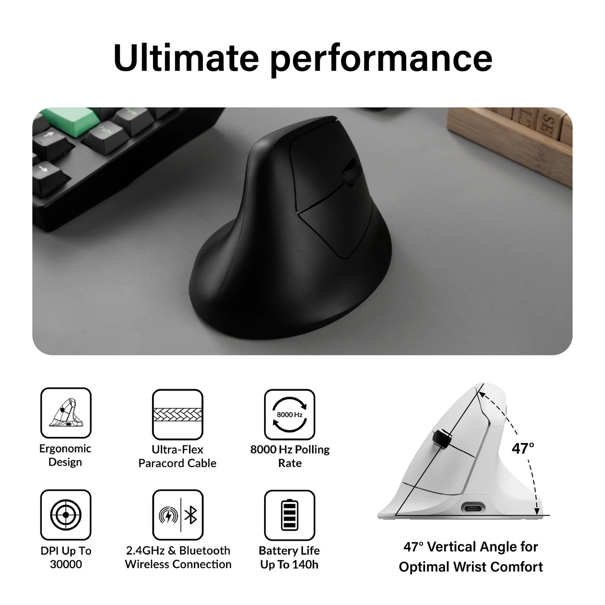 Keychron M5 Wireless Ergonomic Mouse