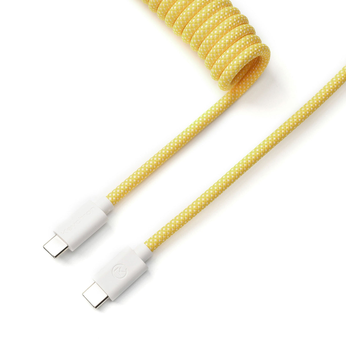 Keychron custom coiled aviator USB Type-C cable 8K version Yellow color