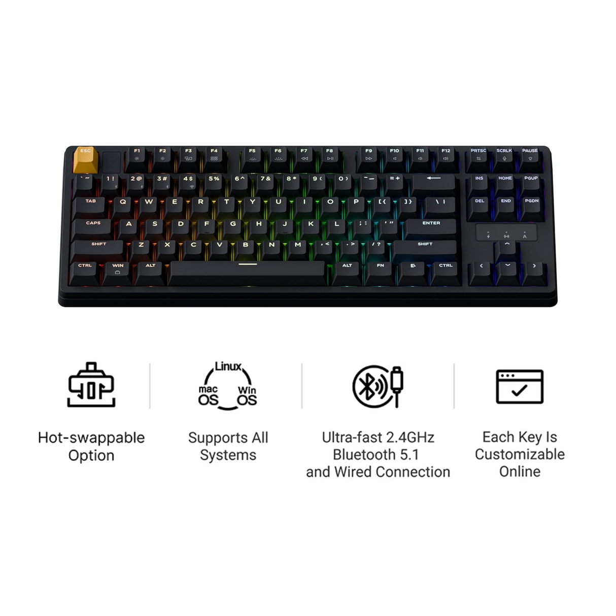 Keychron J4 QMK Wireless Mechanical Keyboard
