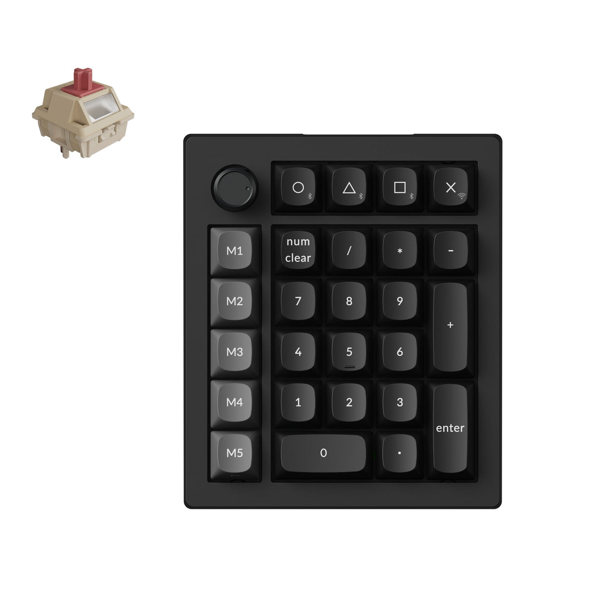 V0-Ultra-8K-Wireless-Custom-Number-Pad-Hot-swappable-RGB-Backlight-Red-Switch-Black