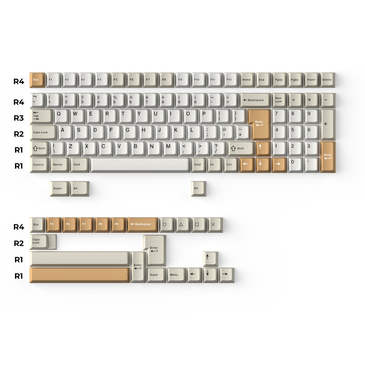 Cherry Profile Double-Shot PBT Full Set Keycaps-Camel-5