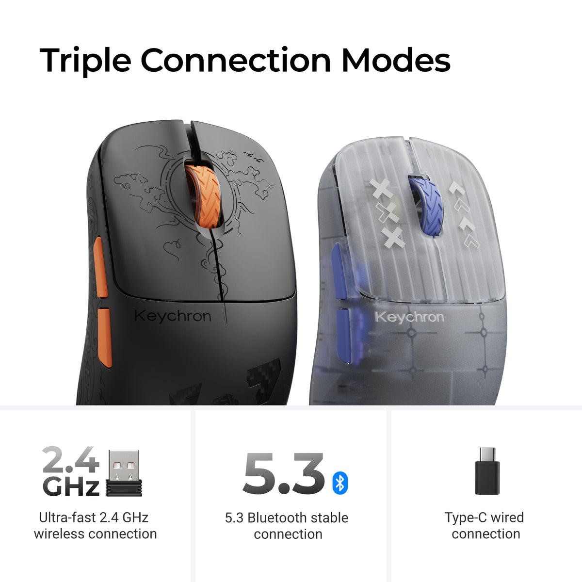 Keychron G3 HE 8K PixArt 3955 Wireless Mouse