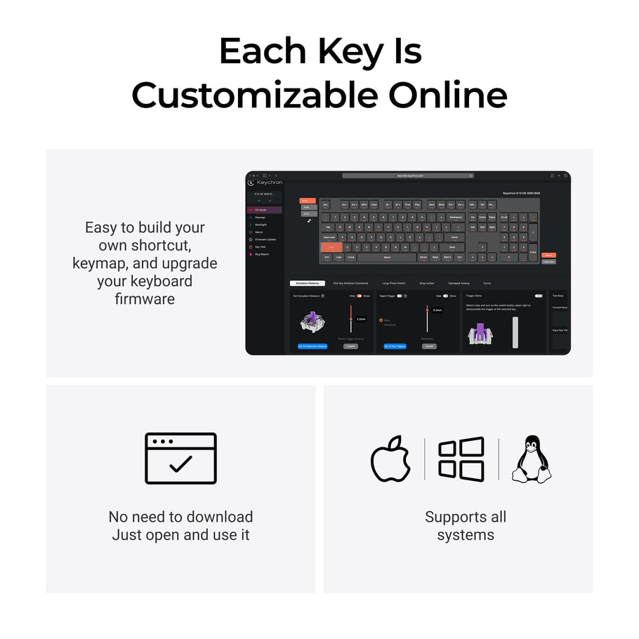 Keychron K10 HE Wireless Magnetic Switch Custom Keyboard – Keychron ...