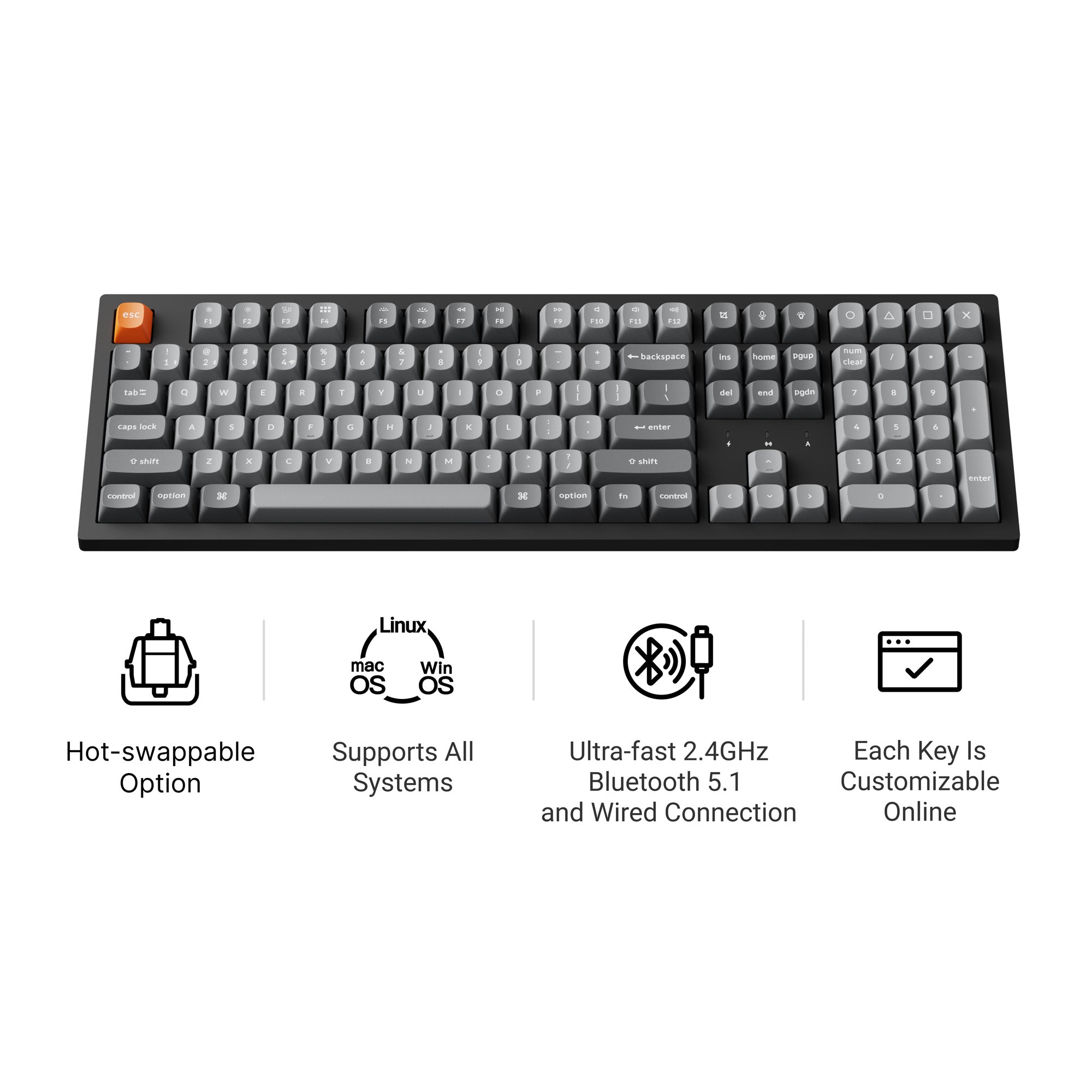 Keychron K10 Max QMK Wireless Mechanical Keyboard – Keychron Australia