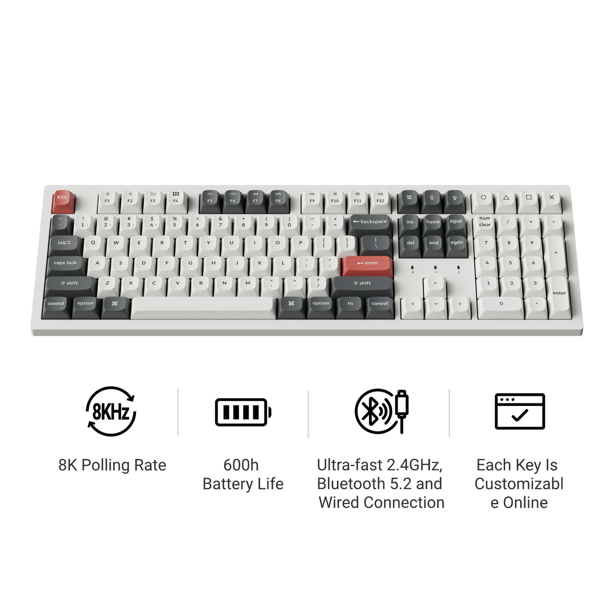 Keychron K10 Ultra 8K Wireless Custom Mechanical Keyboard