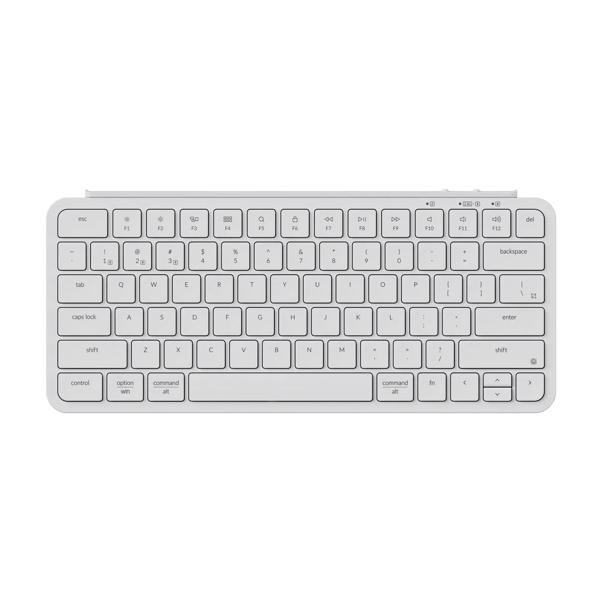 Keychron B1 Pro Ultra Slim Wireless Keyboard 75 Percent Layout for Mac Windows and Android Ivory White