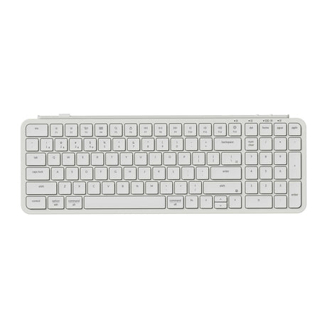 Keychron B2 Pro Ultra Slim Wireless Keyboard 96 Percent Layout for Mac Windows and Android Ivory White