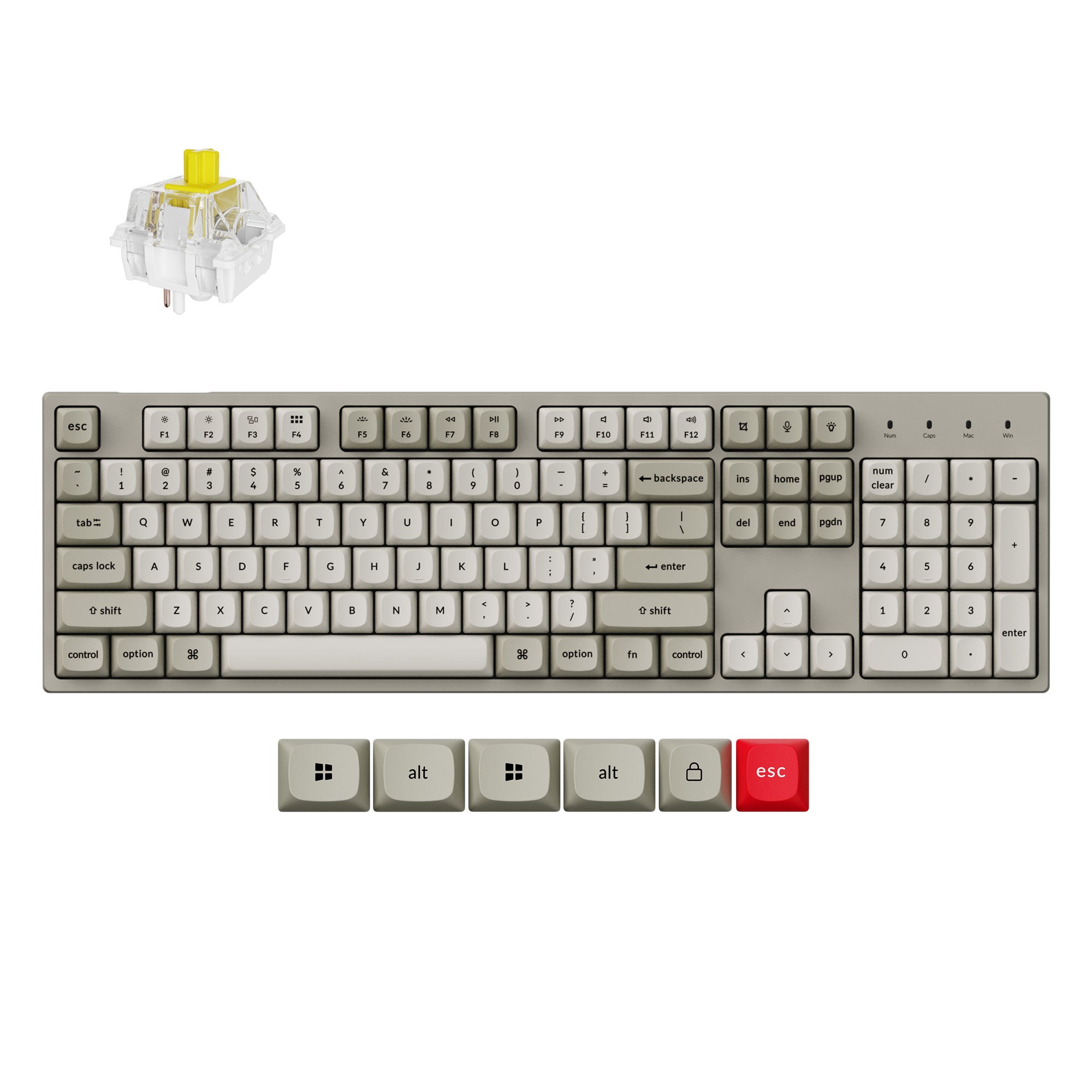 Keychron-C2-Pro-8K-Swappable-RGB-Backlight-Banana-Switch