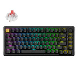 Keychron J2 QMK Wireless Custom Mechanical Keyboard RGB Backlight Black Keychron Super Red