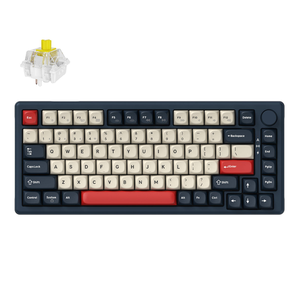 Keychron J2 QMK Wireless Custom Mechanical Keyboard RGB Backlight Dark Blue Keychron Super Banana