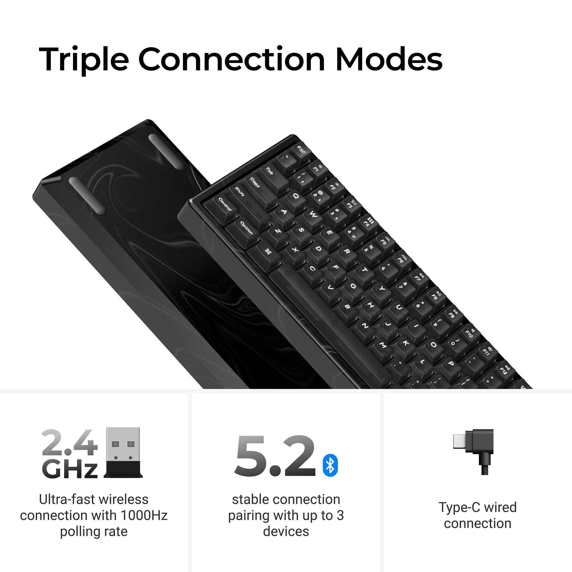 Keychron K2 HE Wireless Magnetic Switch Custom Keyboard - Resin