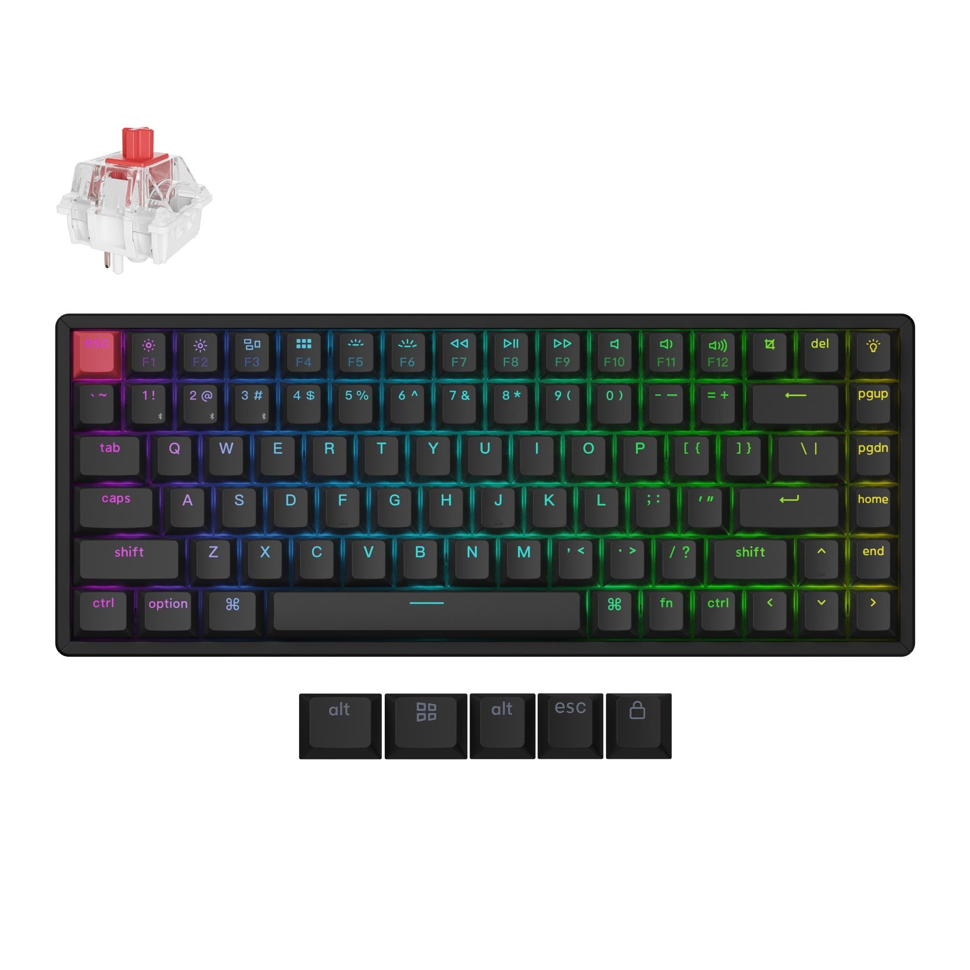 【美品】Keychron K2 Ver3 Keychron K2 QMK Wireless Mechanical Keyboard (Version 3