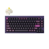 Keychron Q1 Max QMK/VIA Wireless Custom Mechanical Keyboard 75% Layout Aluminum Purple Fully Assembled Knob for Mac Windows Linux Gateron Jupiter Brown