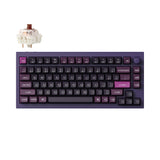 Keychron Q1 Max QMK/VIA Wireless Custom Mechanical Keyboard 75% Layout Aluminum Purple Fully Assembled Knob for Mac Windows Linux Gateron Jupiter Brown