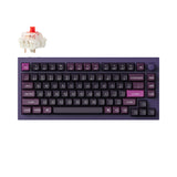 Keychron Q1 Max QMK/VIA Wireless Custom Mechanical Keyboard 75% Layout Aluminum Purple Fully Assembled Knob for Mac Windows Linux Gateron Jupiter Red