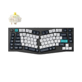 Keychron Q10 Max QMK/VIA Wireless Custom Mechanical Keyboard 75% Alice Layout Aluminum Black Fully Assembled Knob for Mac Windows Linux Gateron Jupiter Banana