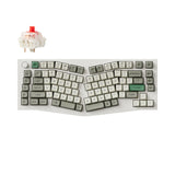 Keychron Q10 Max QMK/VIA Wireless Custom Mechanical Keyboard 75% Alice Layout Aluminum White Fully Assembled Knob for Mac Windows Linux Gateron Jupiter Red