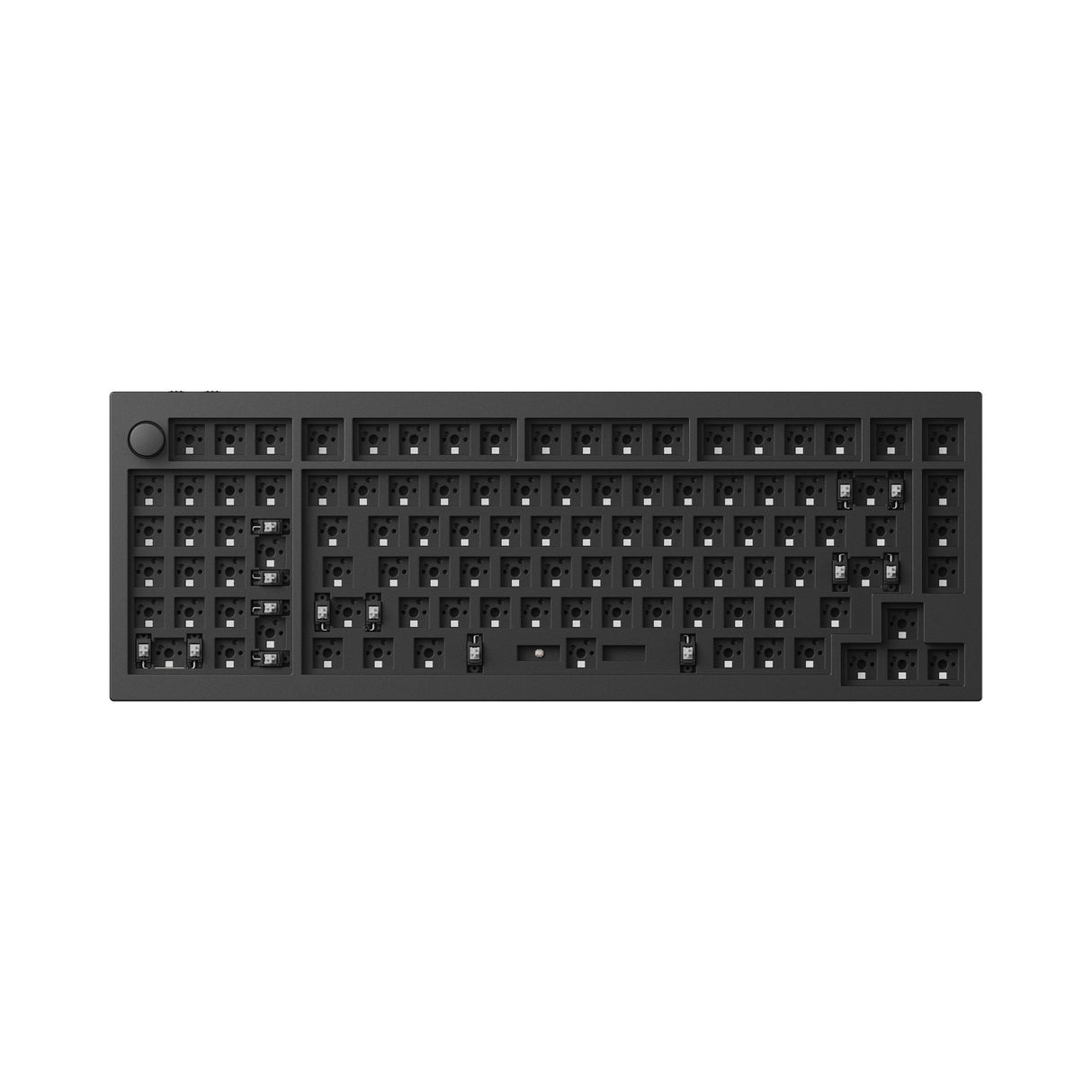 Keychron Q12 Max QMK/VIA Wireless Custom Mechanical Keyboard 96 Percent Layout Aluminum Black for Mac Windows Linux Barebone Knob