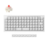 Keychron Q15 Max QMK Ortholinear Wireless Custom Mechanical Keyboard Aluminum White Fully Assembled Knob for Mac Windows Linux Gateron Jupiter Red