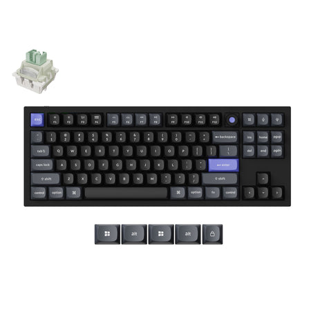 Keychron Q3 HE 8K Swappable RGB Backlight Magnetic Switch Keyboard Knob Version - Black
