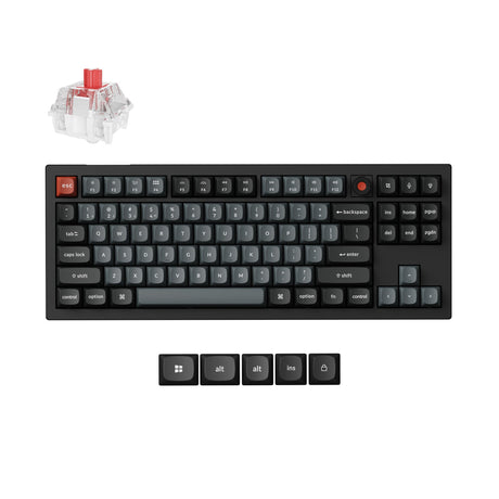Keychron V3 8K Wired Hot-swappable RGB Backlight Red Switch - Black