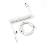 Keychron-custom-coiled-aviator-USB-type-C-cable-white-color-with-angled-connector
