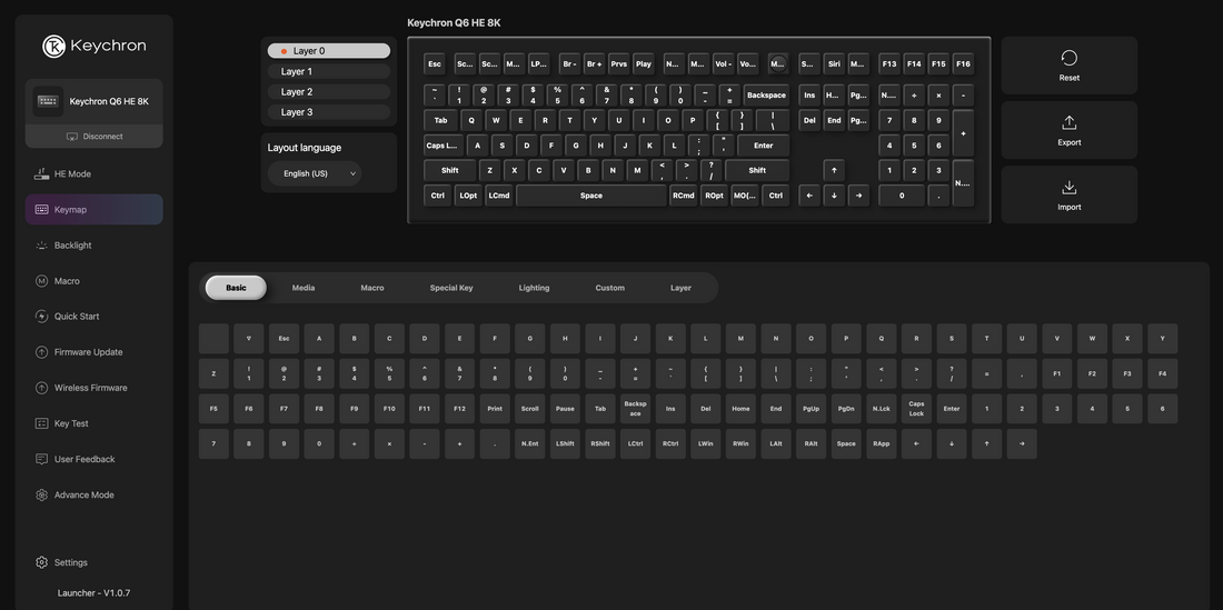 Keychron Keymap Keychron Q6 HE 8K Magnetic Switch Keyboard – Keychron Australia