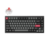 Lemokey P1 Pro QMK/VIA Wireless Custom Gaming Keyboard 75 percent Layout Aluminum Carbon Black Fully Assembled for Windows Mac Linux Keychron Super Red