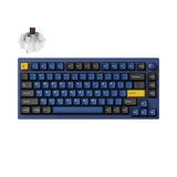 Lemokey P1 Pro QMK/VIA Wireless Custom Gaming Keyboard 75 percent Layout Aluminum Navy Blue Fully Assembled for Windows Mac Linux Keychron Super Brown