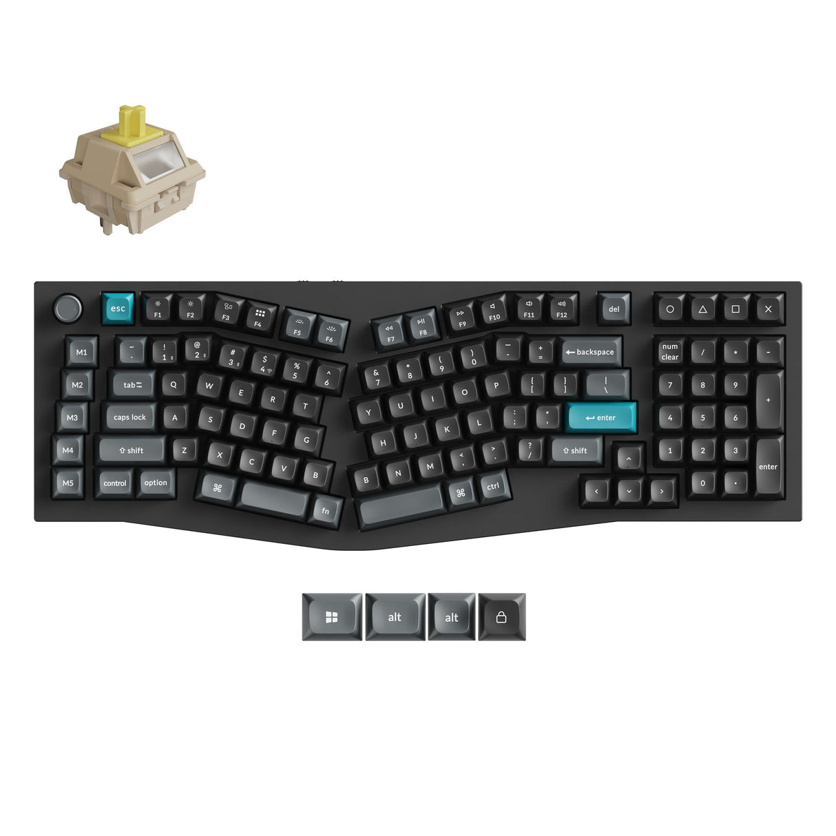 Keychron Q13 Ultra 8K Wireless Hot-swappable RGB Backlight Brown Switch-Black