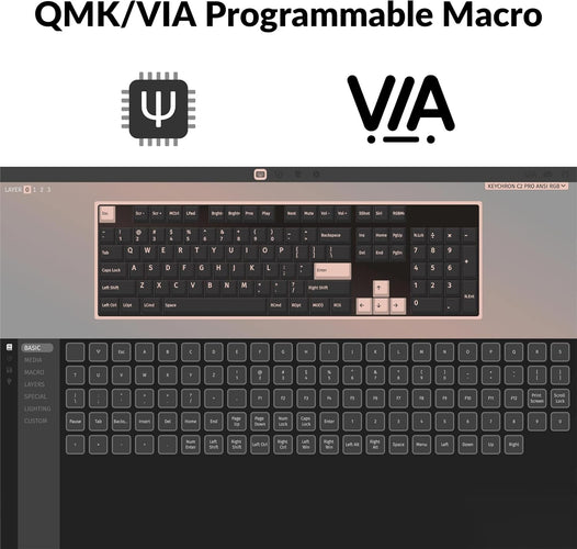 Keychron C2 Pro QMK/VIA Wired Mechanical Keyboard (Non Hot-Swappable)