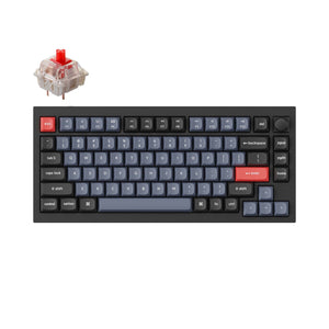 Keychron-Q1-Custom-Mechanical-Keyboard-QMK-OSA-PBT-Keycap-Knob-Black-Gateron-G-Pro-Red