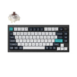 Keychron Q1 Max QMK/VIA Wireless Custom Mechanical Keyboard 75% Layout Aluminum Black Fully Assembled Knob for Mac Windows Linux Gateron Jupiter Brown