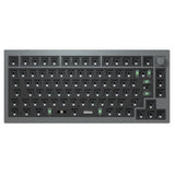 Keychron Q1 QMK VIA custom mechanical keyboard with rotary encoder knob version with double-gasket design and screw-in PCB stabilizer and hot-swappable south-facing RGB barebone ISO layout for UK DE FR IT ES Nordic with grey frame