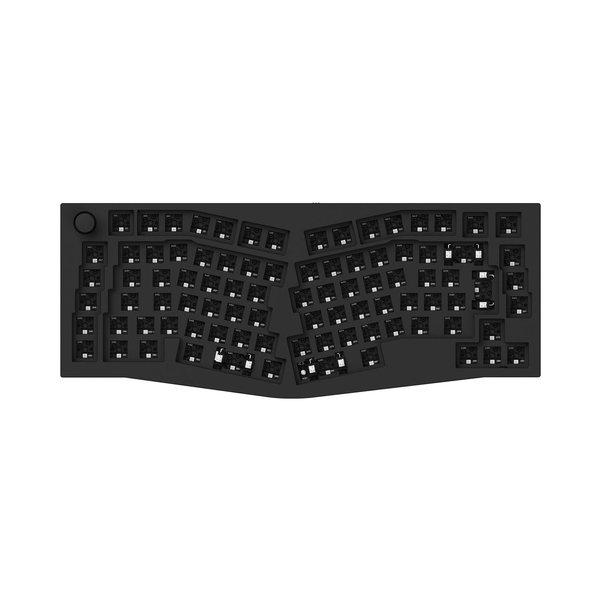 Keychron Q10 QMK/VIA custom mechanical keyboard 75% layout Alice layout ISO knob version for Mac Windows Linux full aluminum frame black