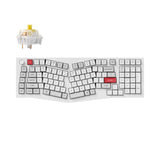 Keychron Q13 Pro QMK/VIA wireless custom mechanical keyboard 96 percent Alice layout full aluminum white frame for Mac Windows Linux with RGB backlight hot-swappable K Pro banana