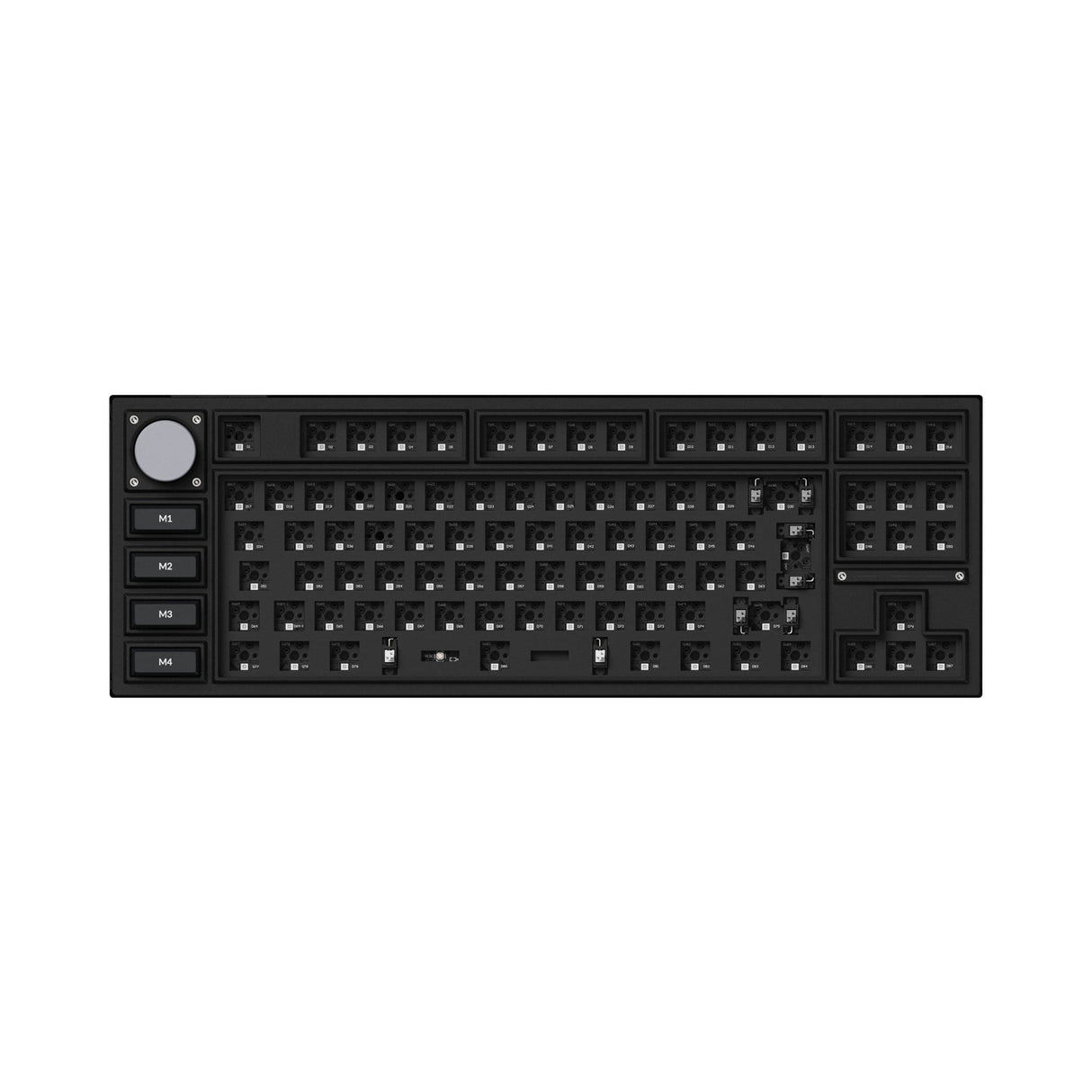 Keychron Q3 Pro QMK/VIA wireless custom mechanical keyboard tenkeyless layout full aluminum special edition black frame for Mac Windows Linux RGB hot-swappable barebone knob ISO