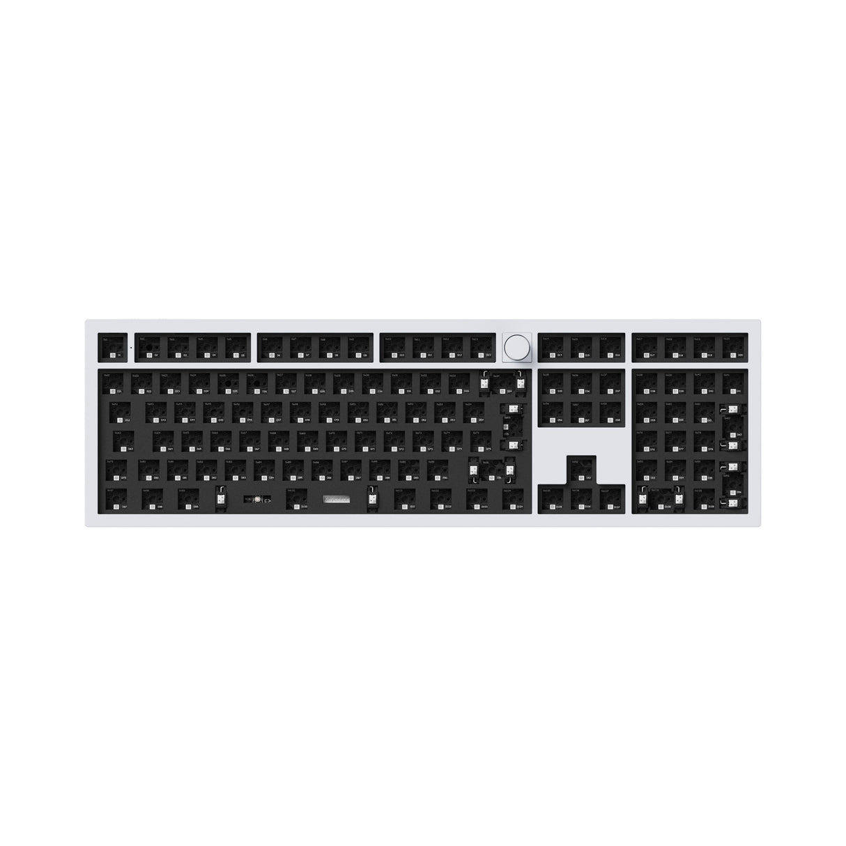 Keychron Q6 Pro QMK/VIA wireless custom mechanical keyboard 100 percent layout full aluminum white frame for Mac WIndows Linux with RGB backlight and hot-swappable barebone ISO