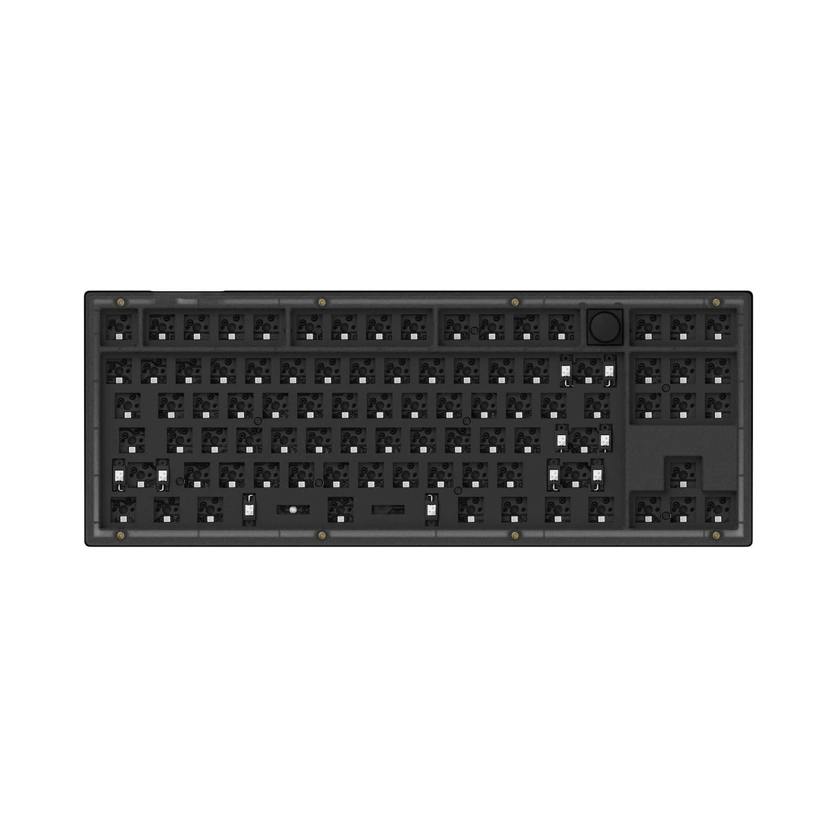 Keychron V3 Custom Mechanical Keyboard knob frosted black QMK/VIA tenkeyless hot-swappable barebone 