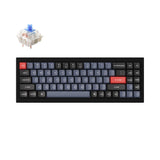 Keychron Q7 QMK/VIA custom mechanical keyboard 70 percent layout full aluminum for Mac Windows Linux fully assembled black frame with Gateron G Pro switch blue