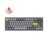 Keychron Q7 QMK/VIA custom mechanical keyboard 70 percent layout full aluminum for Mac Windows Linux fully assembled grey frame with Gateron G Pro switch red